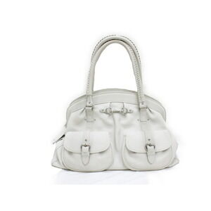 Christian Dior IOR white leather handbag